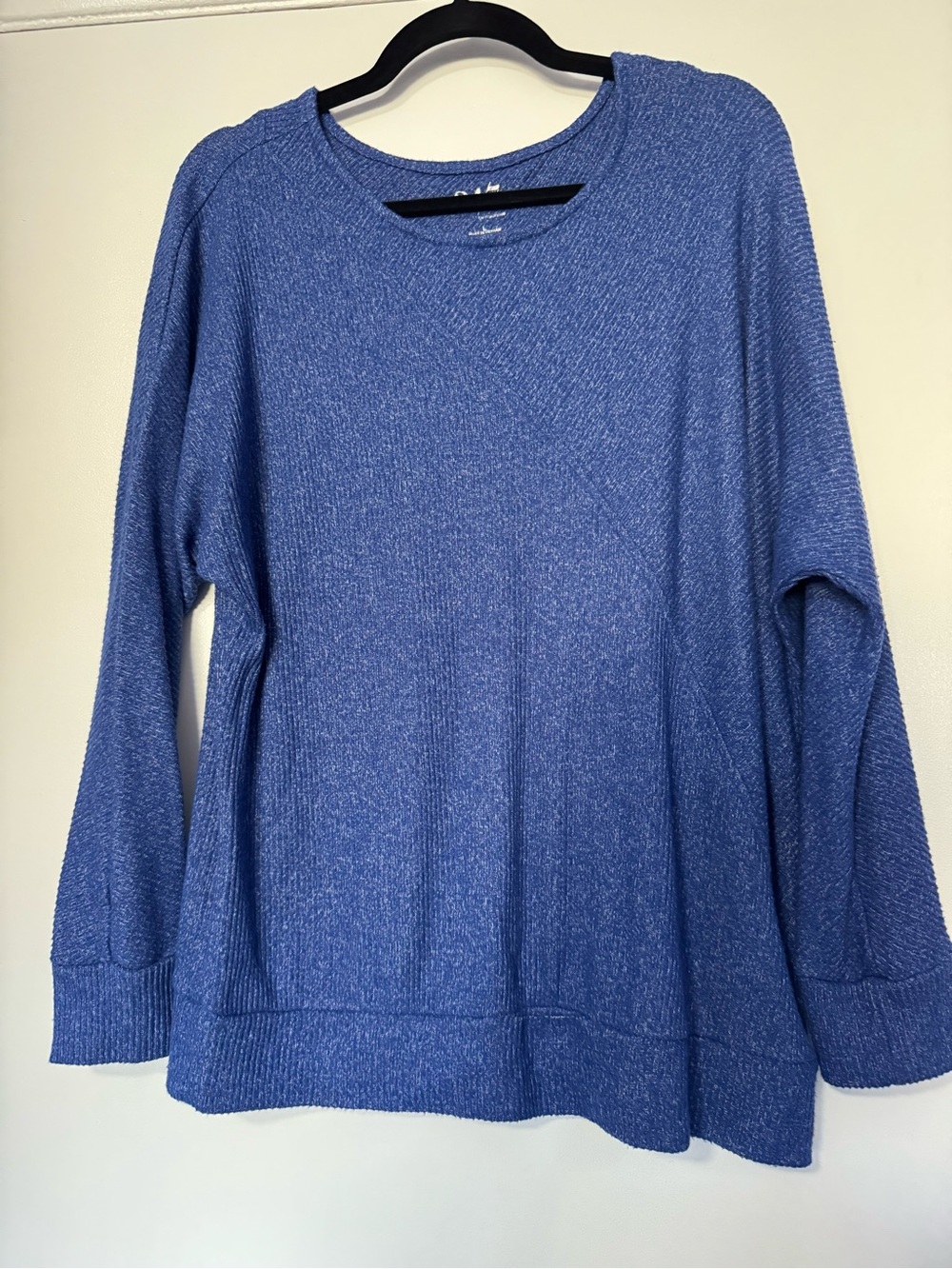 Maurices Blue Heathered Crewneck Knit Top